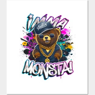 Imma Monsta! BEAR | Whitee | by Asarteon Posters and Art